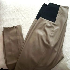 High waisted leather tights